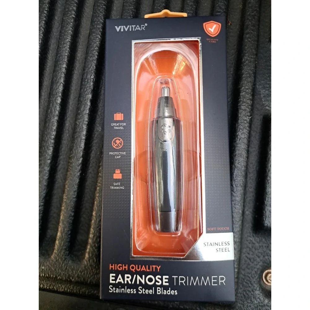 Ear‎ Nose Trimmer Stainless Steel Black Vivitar Brand New